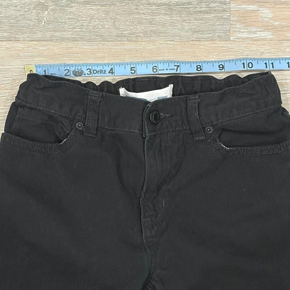 Old Navy Kids‎ Skinny Jeans Black Denim Adjustable Waist Size 12